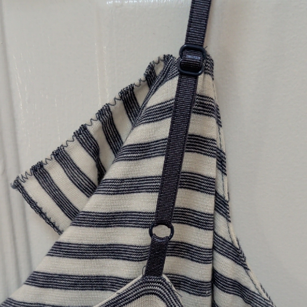 Max Studio Striped Ruffle Maxi Dress - Black & White - Picture 8 of 8